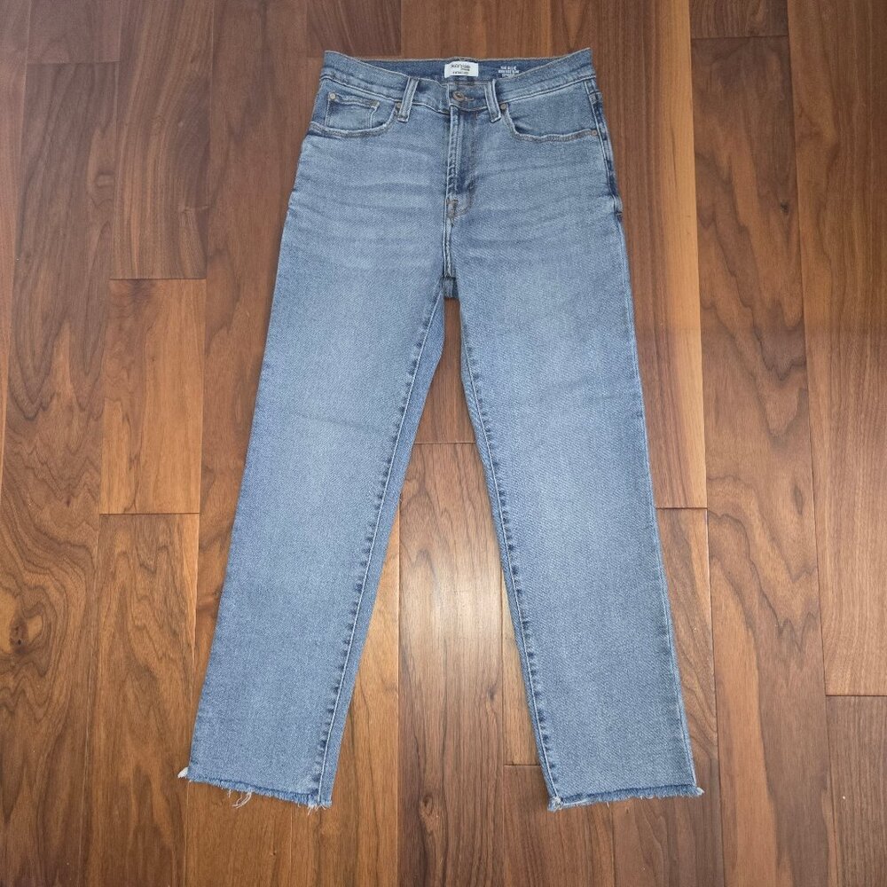 High-Rise Straight Leg Jeans in Light Blue